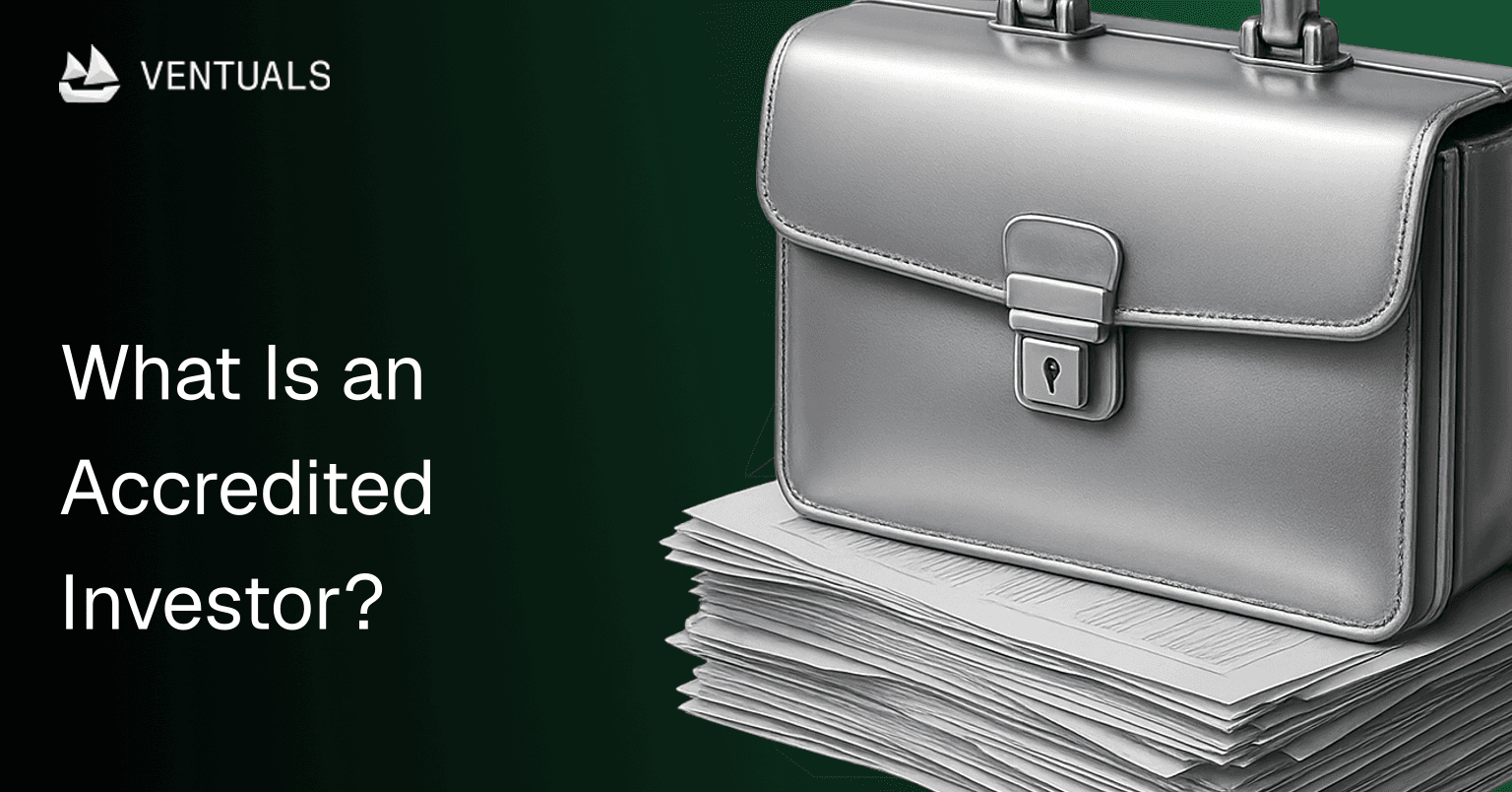 A satin chrome leather briefcase resting on a stack of paperwork, symbolizing the documentation and wealth thresholds of accredited-investor verification