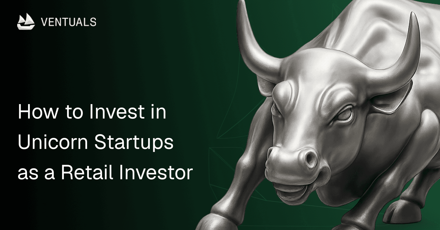 Three paths for retail investors to access unicorn startups — a crowdfunding coin jar, a fund ticker board, and a derivatives trading terminal
