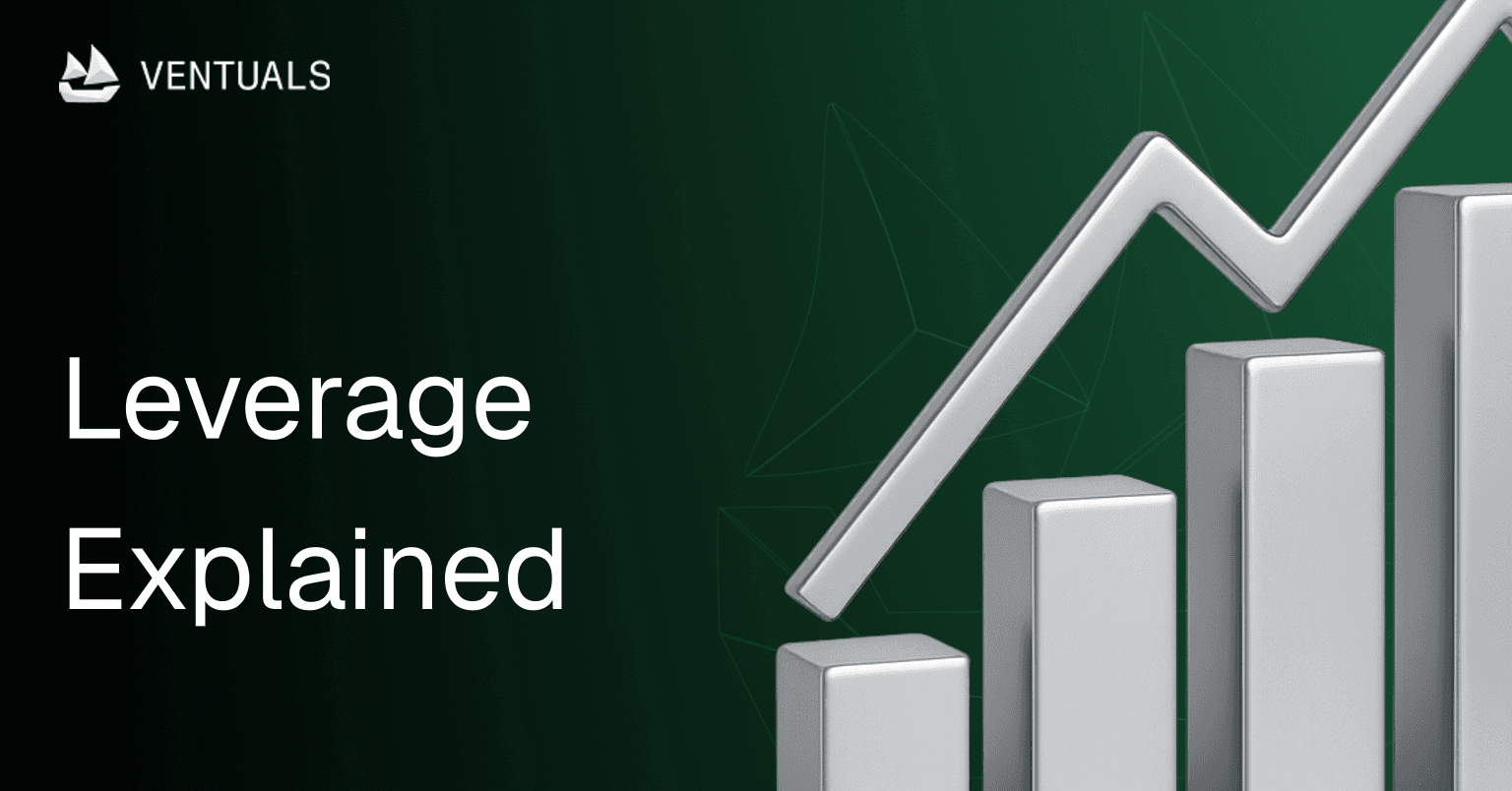 A rising growth chart visualizing amplified exposure through leverage